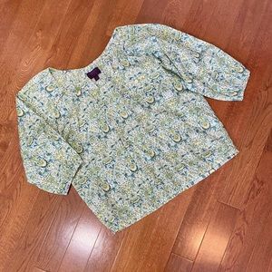 J Crew x Liberty Cotton Peasant Blouse